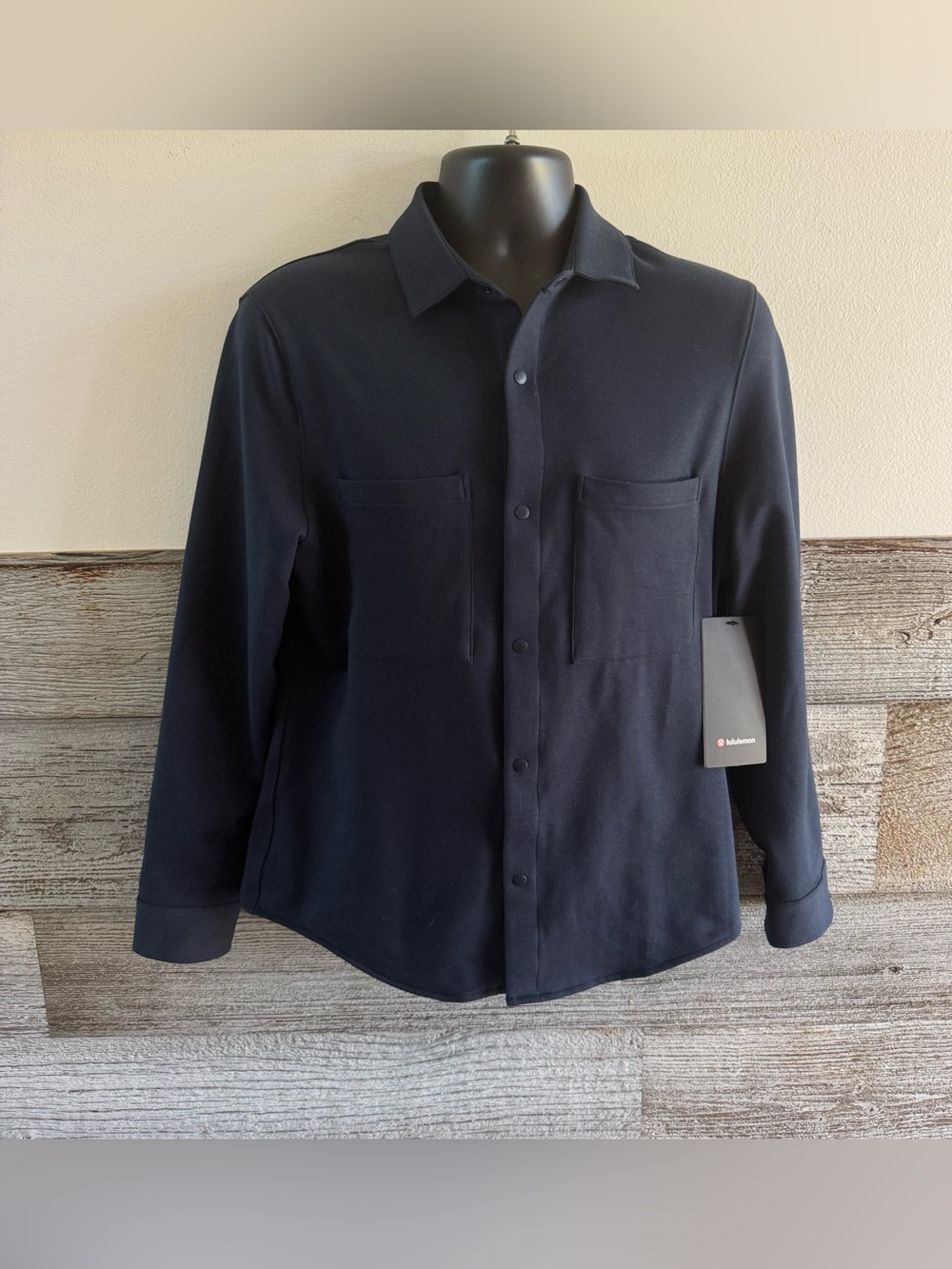 Lululemon Stretch French Terry Overshirt True Navy Men’s Small NWT (L1)